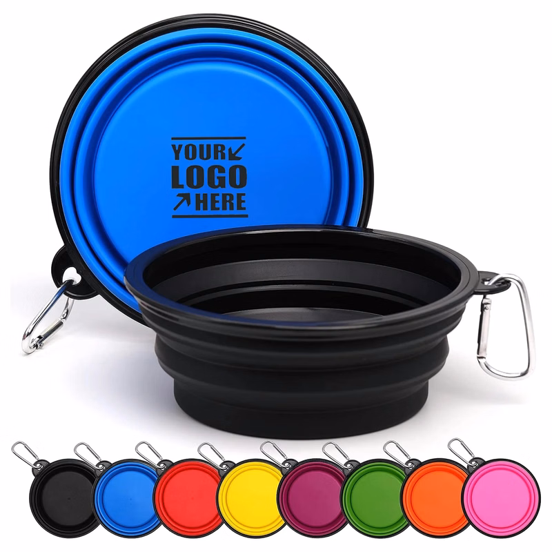 12oz Foldable Pet Bowl with Carabiner MOQ 20PCS