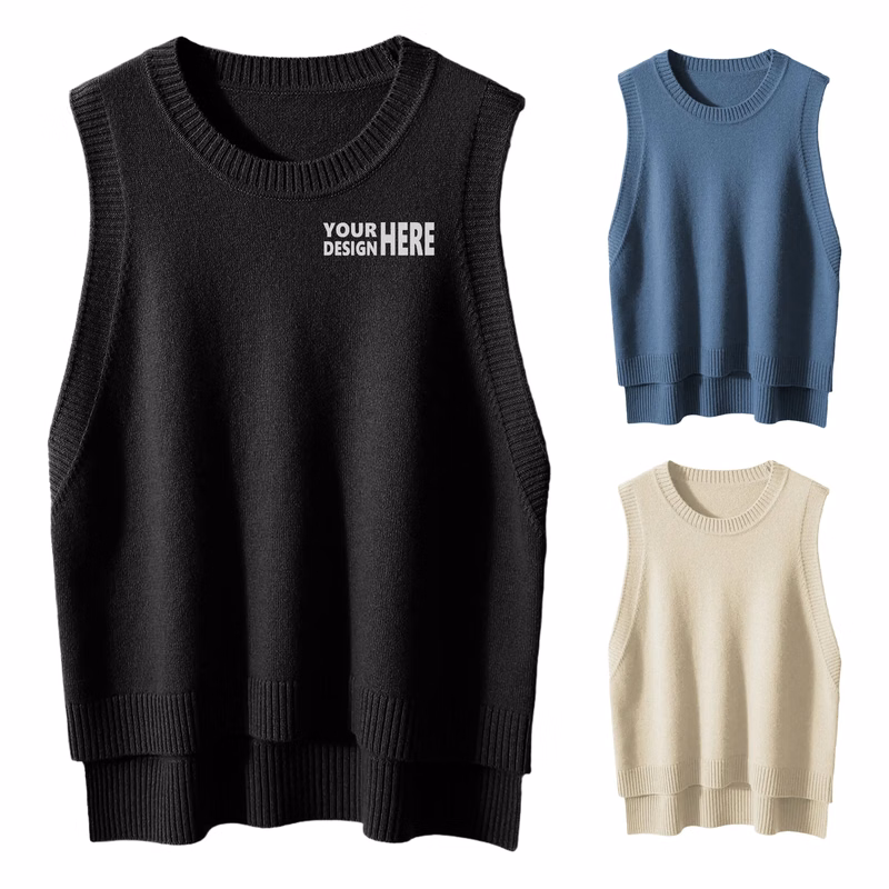 Women's Wool Blend Knitted Vest