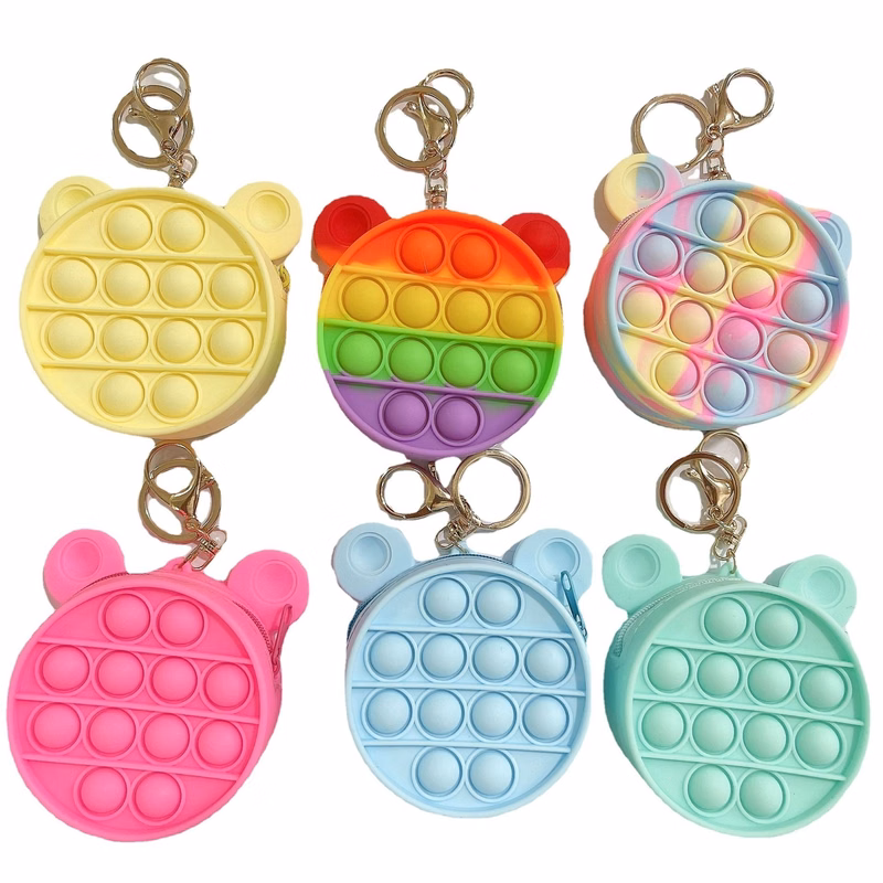 Push Bubble Fidget Coin Wallet