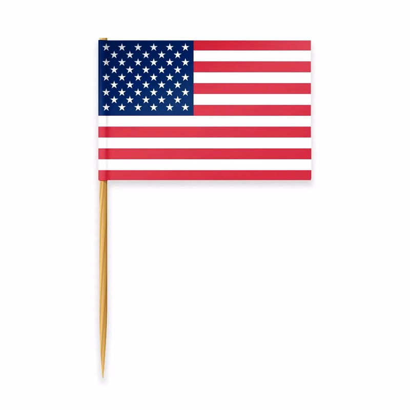 USA Toothpick Flag with a 2.75" Toothpick