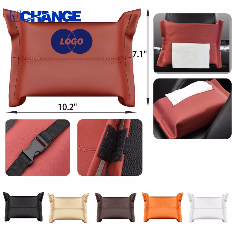 Leather Car Tissue Box