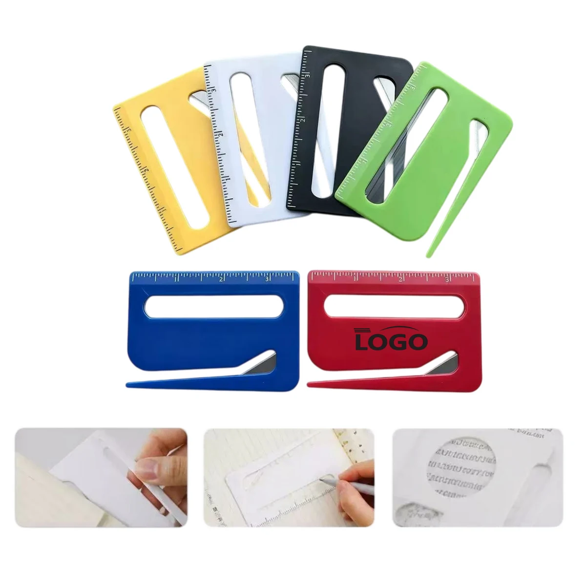 Plastic Letter Opener Card With Ruler 1