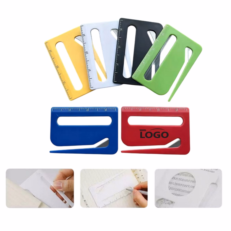 Plastic Letter Opener Card With Ruler