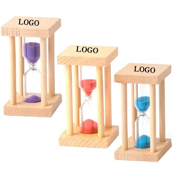 5min Wooden Frame Square Hourglass 1
