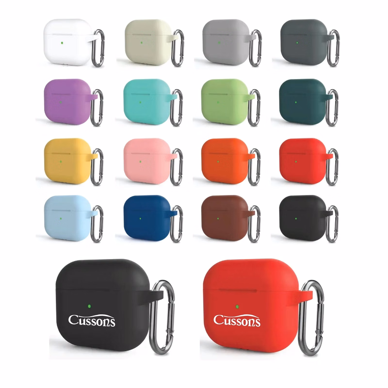 Silicone AirPods Case with Carabiner (2nd or 3rd Gen)