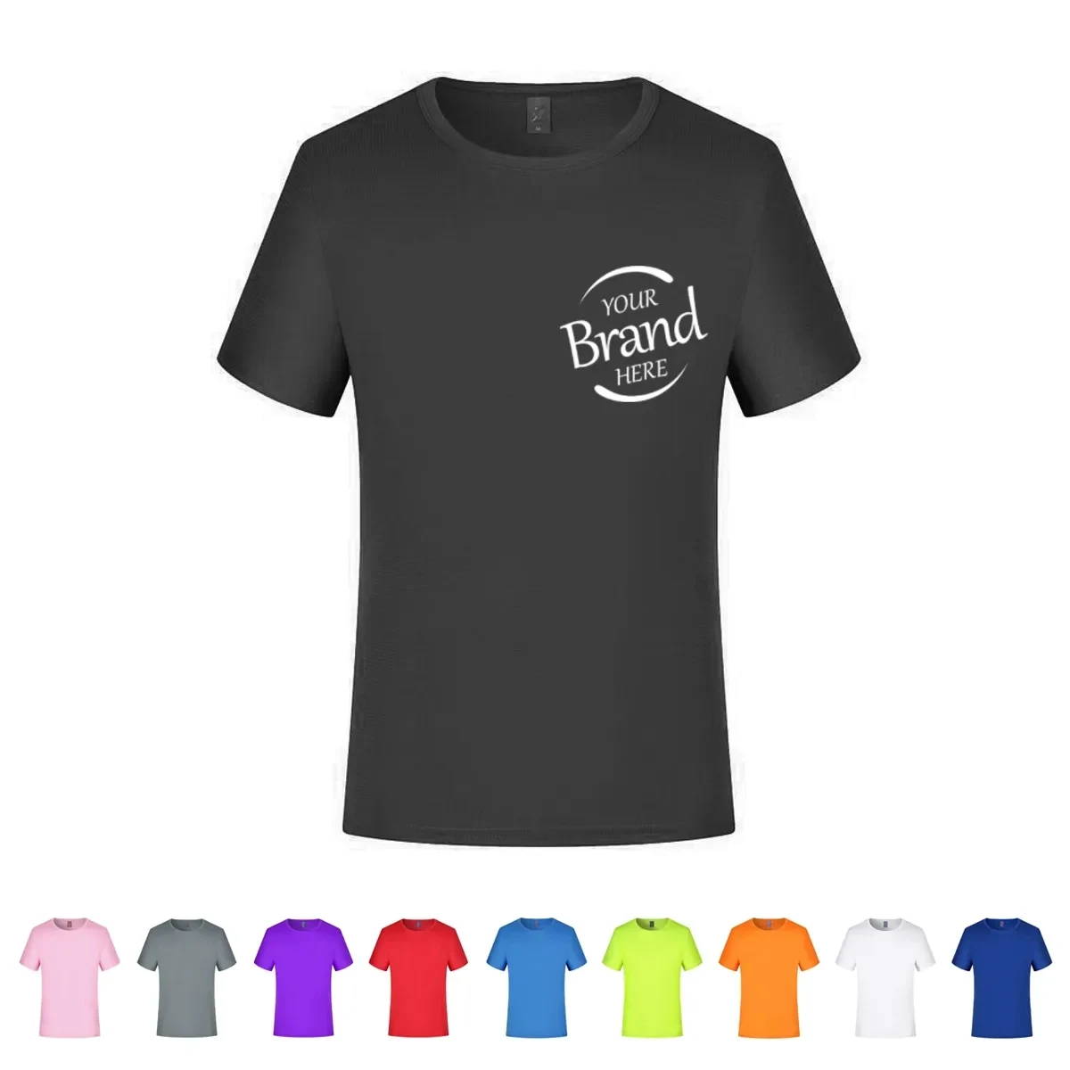 Crew Neck T Shirt Moisture Wicking 1