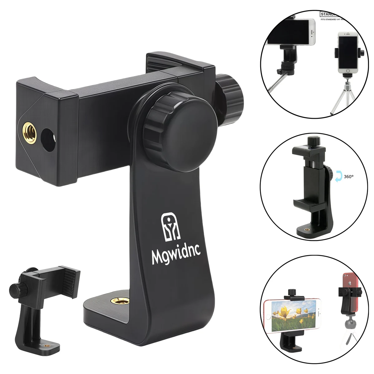Adjustable Phone Clip Tripod Stand with 360 Rotation for Video Live Streaming 1