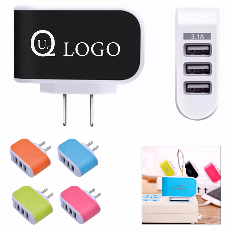 3-Port Usb Wall Charger