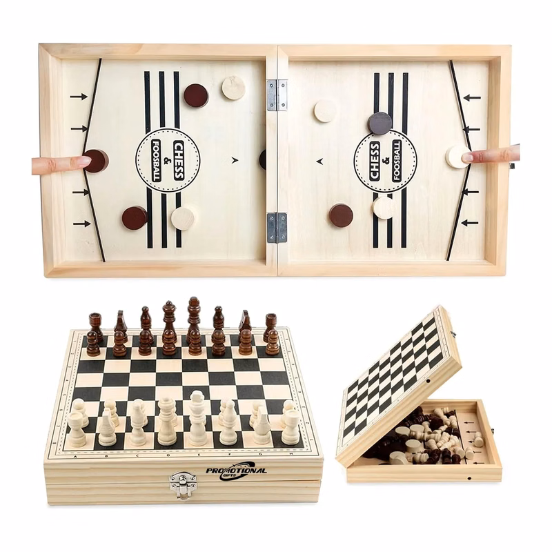 4 in 1 Sling Puck Interactive Chess Toy Board Table Game