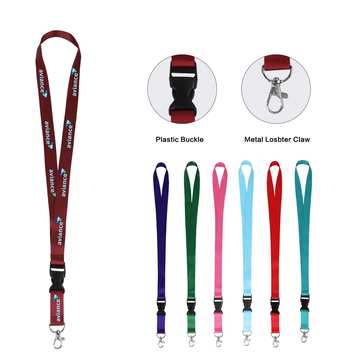 3/4'' Full Color Dye Sublimated Lanyards W/Plastic Buckle 1