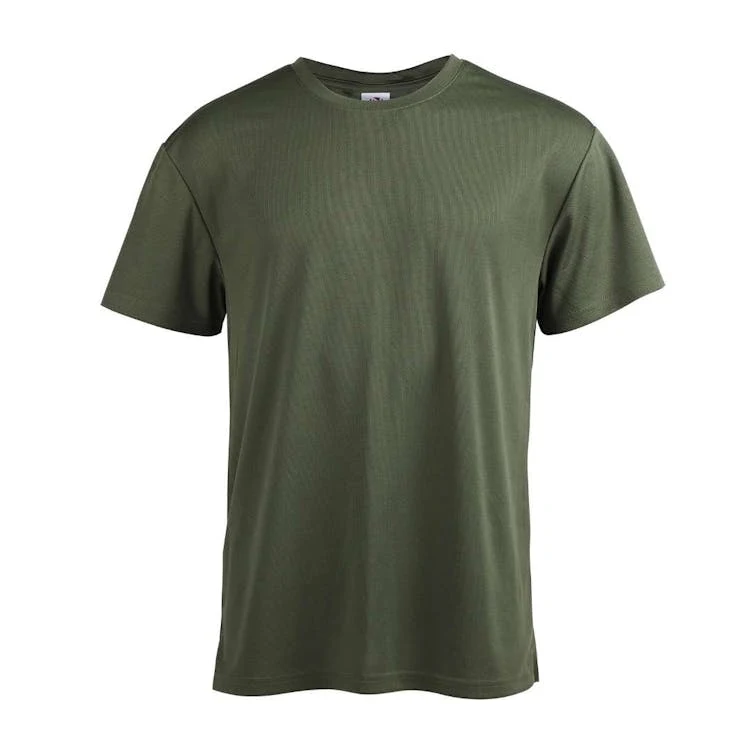 Micro Mesh Active Short Sleeve T-Shirts - Olive Large 1