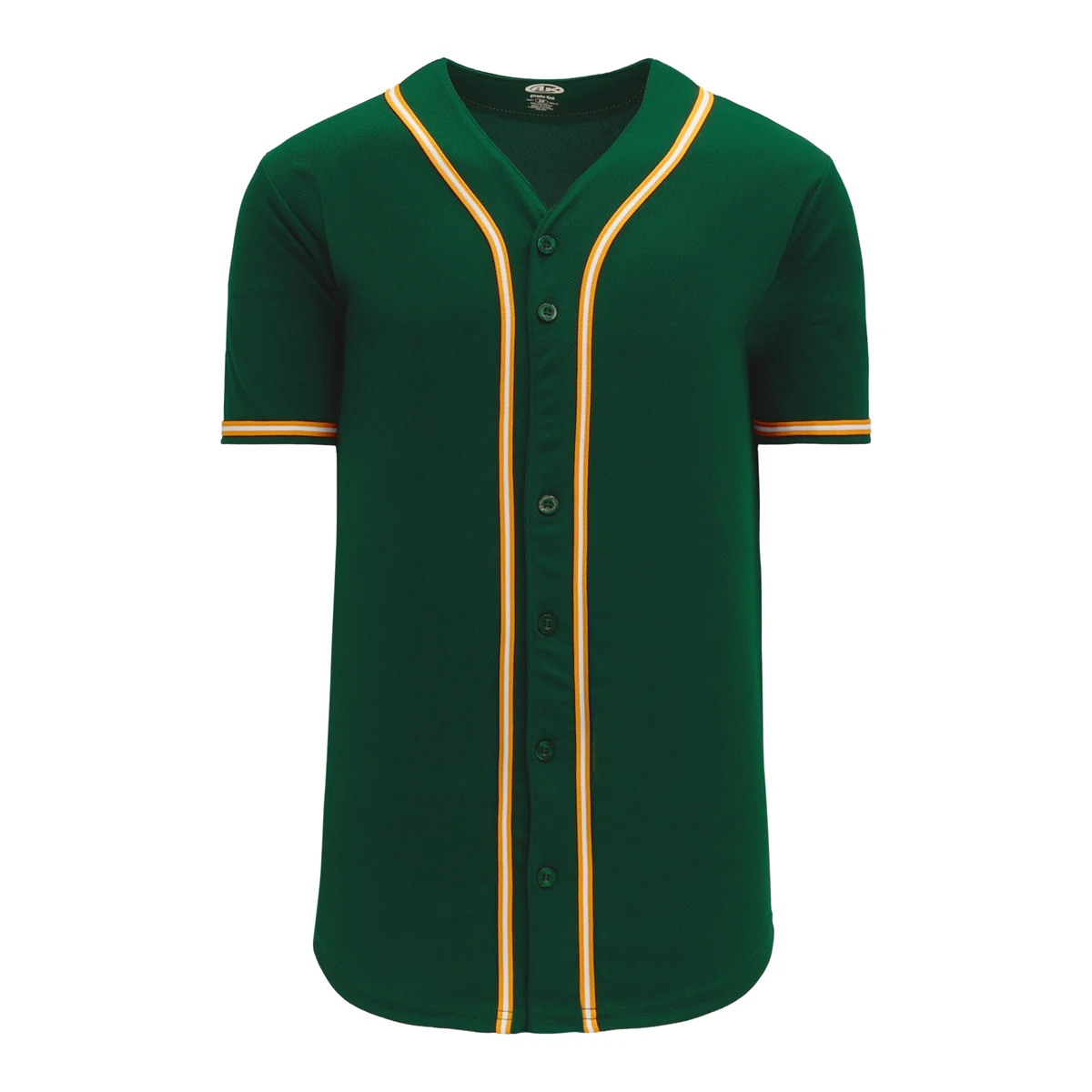 Full Button Baseball Jerseys BA5500-OAK-G01 1