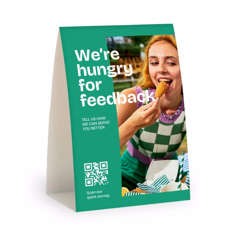 4.5" x 5.5" Custom Table Tents - Vertical