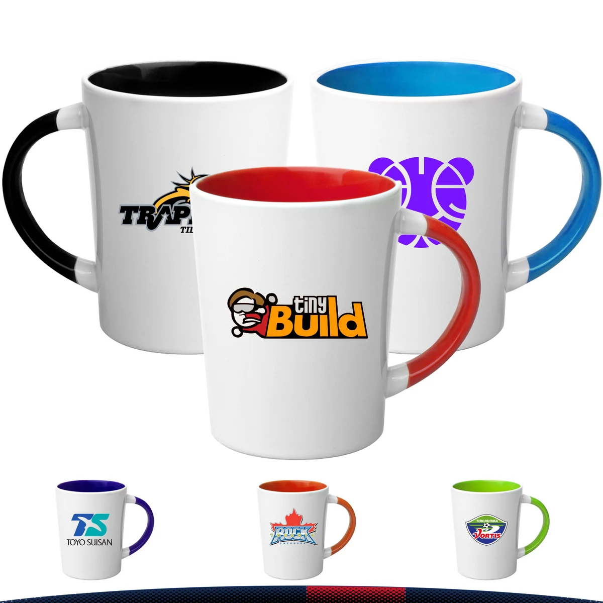 13 oz. Flarfy Two Tone Latte Mugs 1