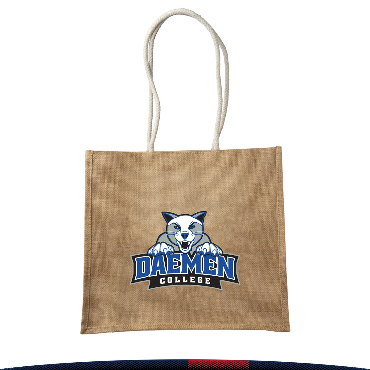 Mikinki Jute Bags, custom tote bag with logo imprint 1