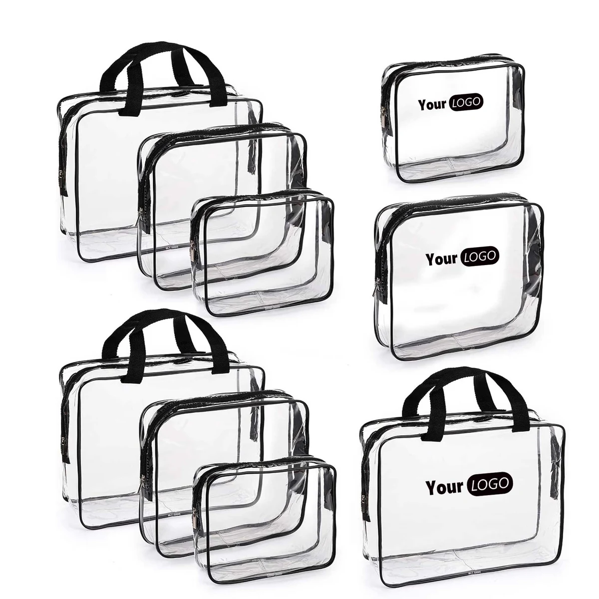 3 Pcs Clear Makeup Bags 1