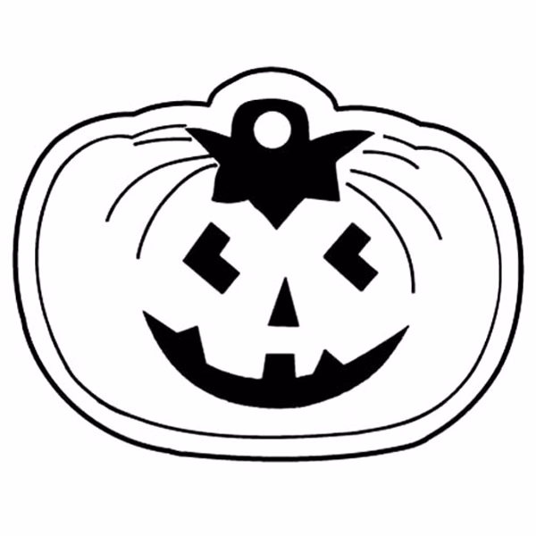 Pumpkin/Jack O Lantern Key Tag - Spot Color