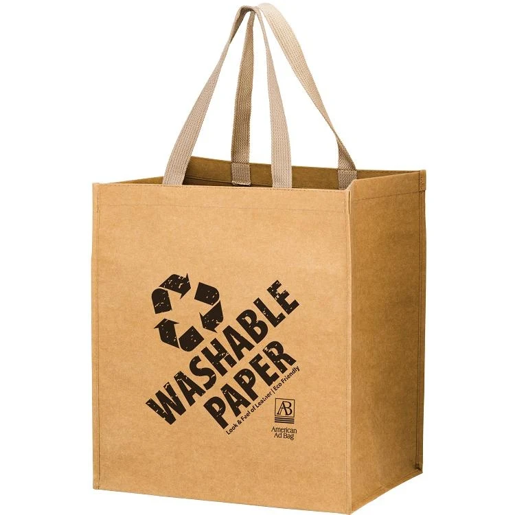 Washable Kraft Paper Grocery Tote 1