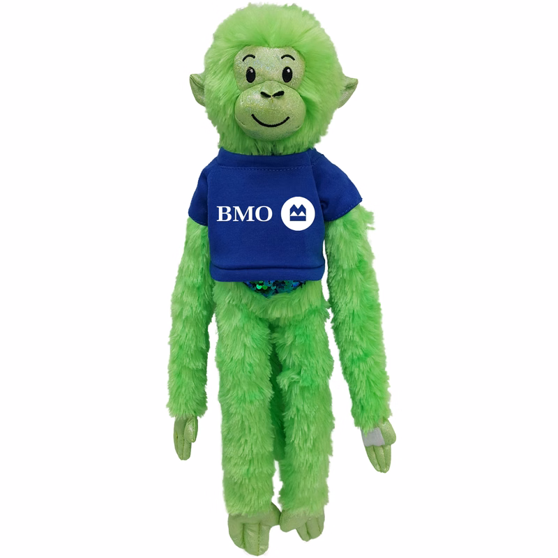 21" Green Spider Monkey with Sequins