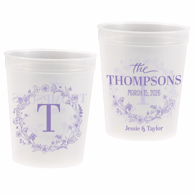 16 oz. Smooth Custom Wedding Cup