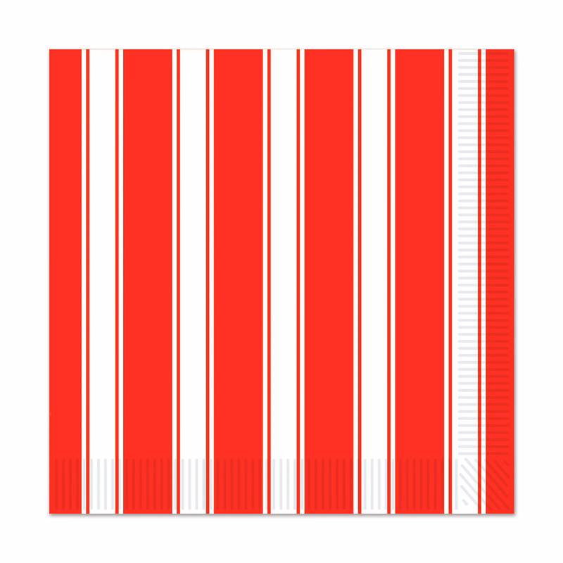 Red & White Stripes Luncheon Napkins
