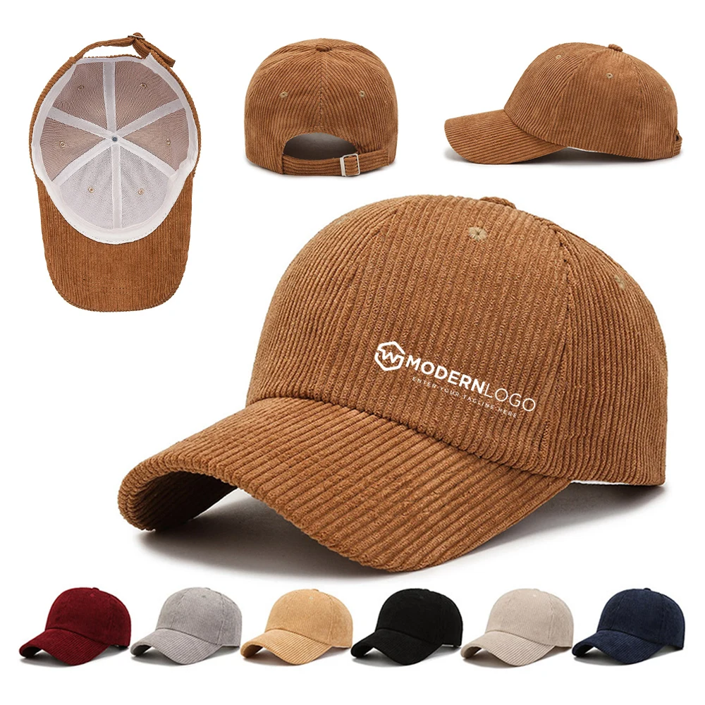 Polyester Corduroy Adjustable Unisex Baseball Cap 1