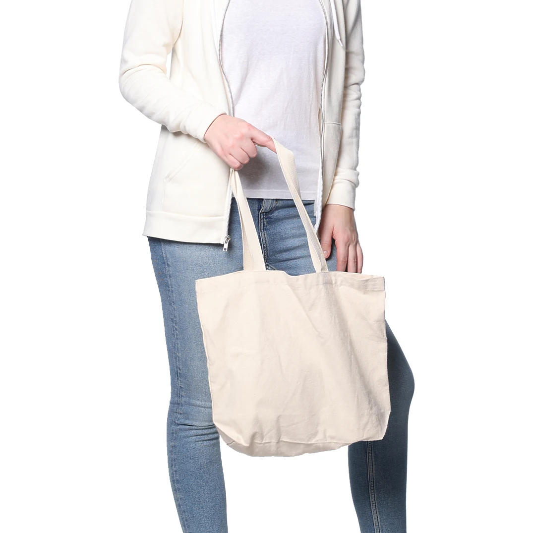 Organic Canvas Small Tote, custom tote bag with logo imprint 1