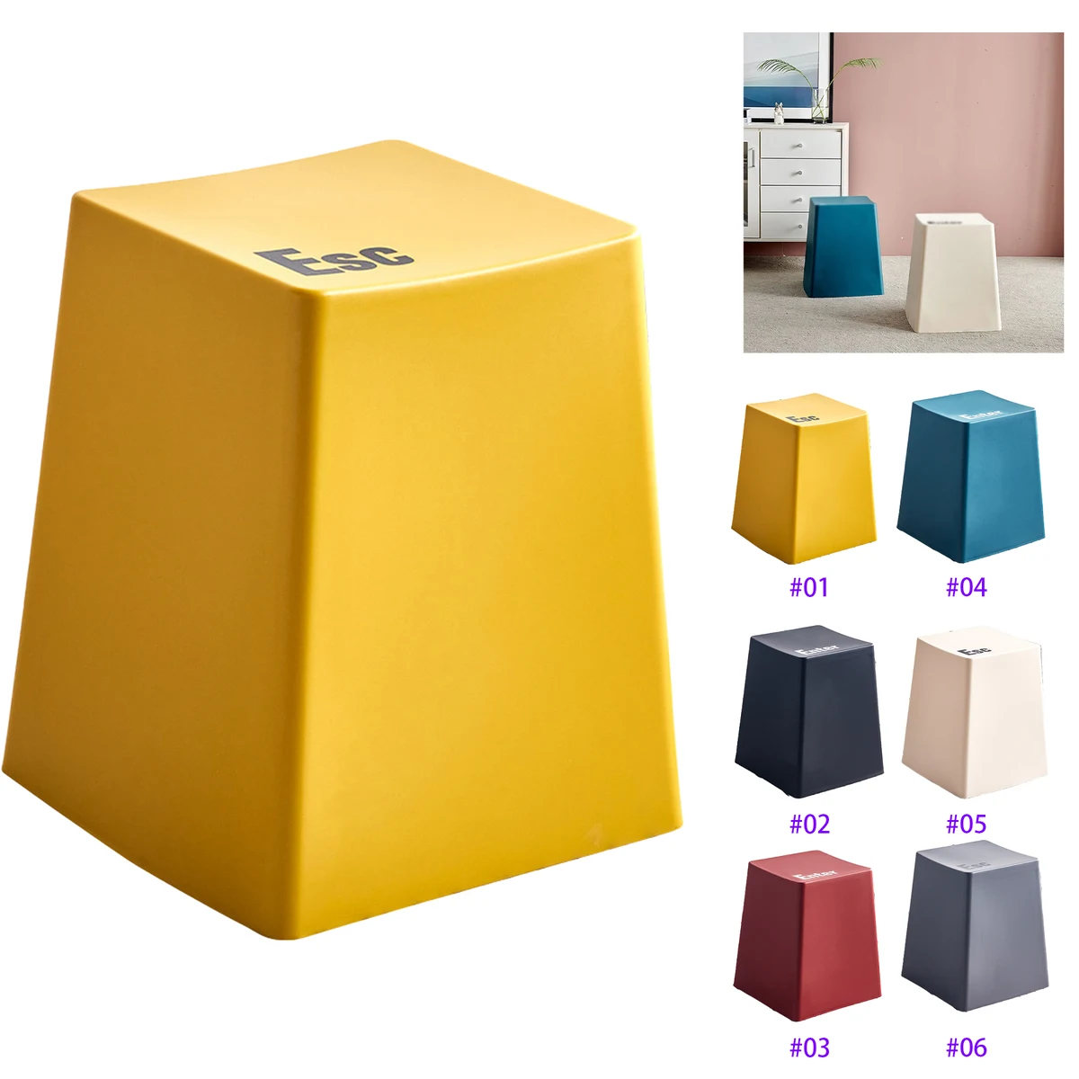 Plastic Stackable Stool 1