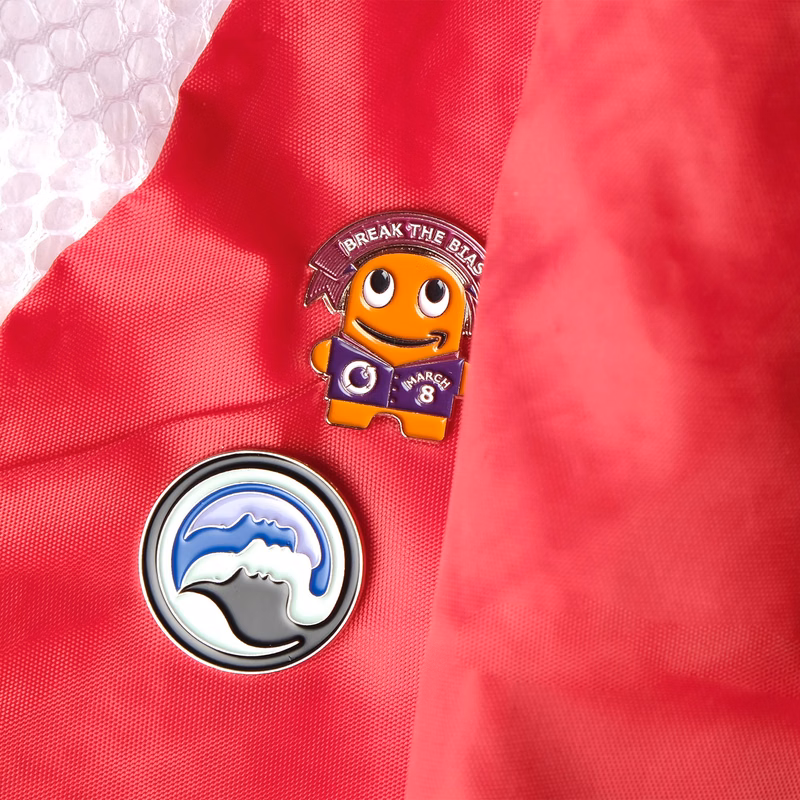 Diestruck Soft Enamel Lapel Pins: 1 1/4" W x 1 1/4" H