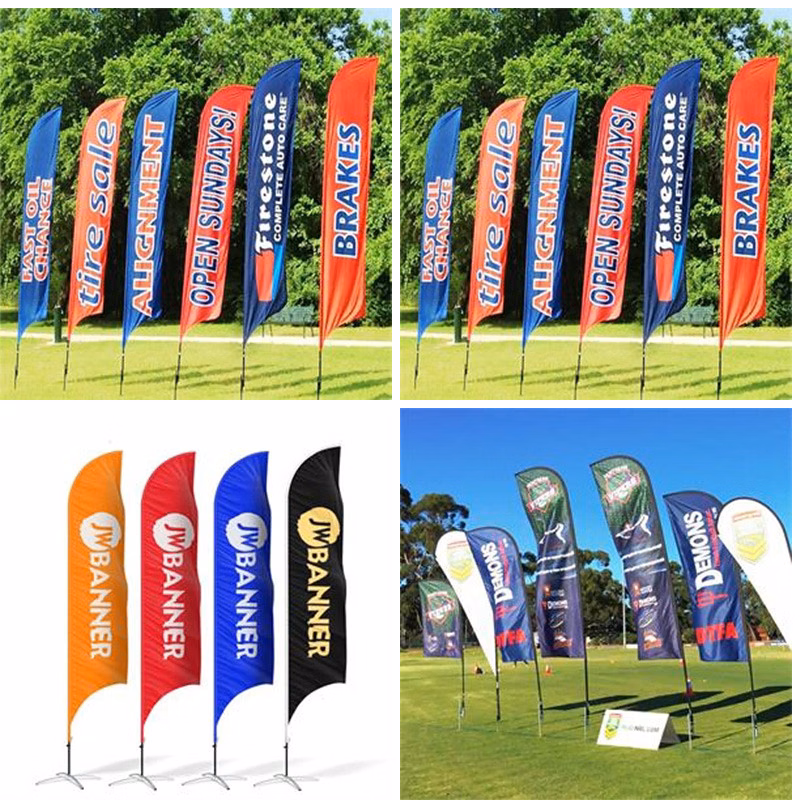 
Custom FEATHER FLAG Double Sided