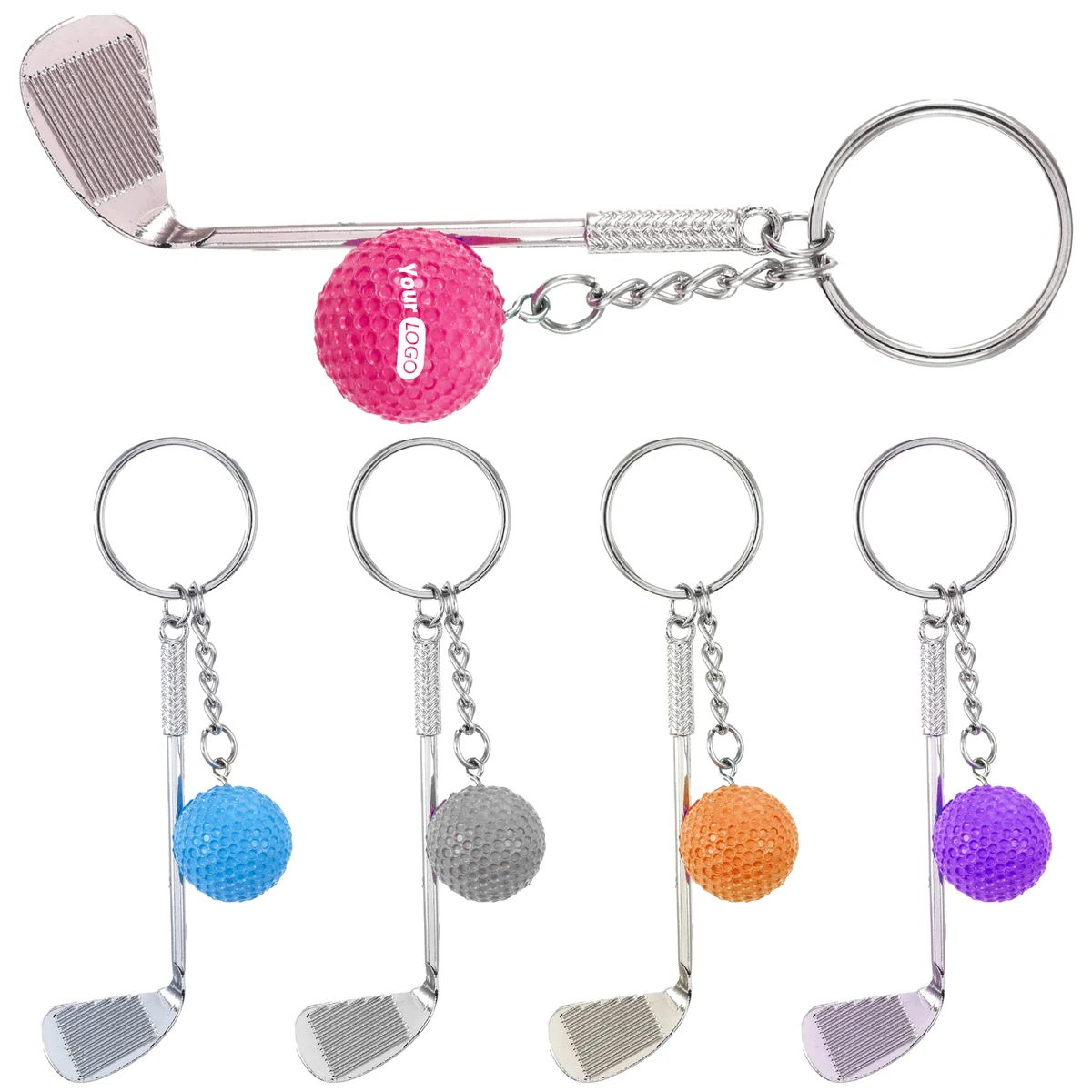 Metal Elegant Golf Keychain Pendant 1