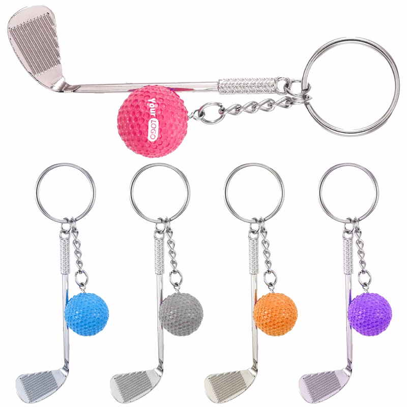 Metal Elegant Golf Keychain Pendant