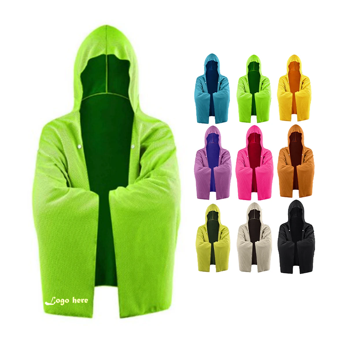 Cooling Hoodie Beach Towel Cloak Instant 1