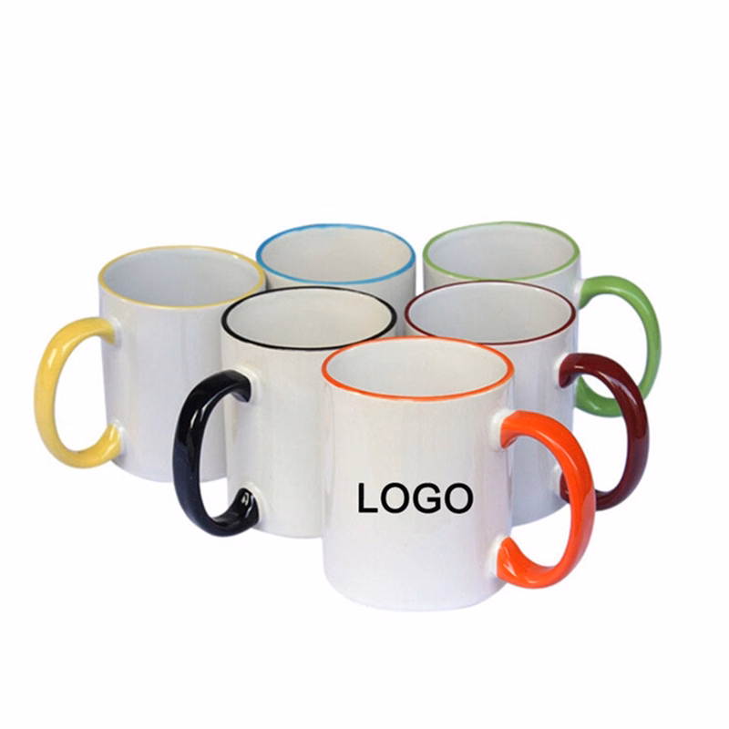 MOQ 12 PCS 11 oz. Colored Stoneware Mug With C-Handle