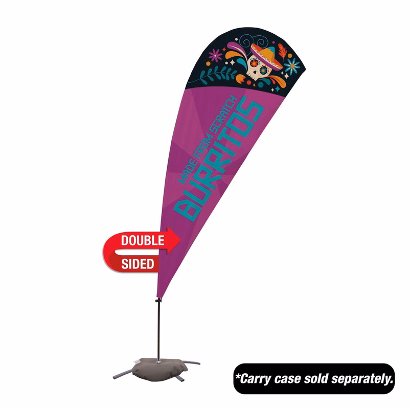 9.5' Value Teardrop Sail Sign Kit (Double-Sided with Cross Base)