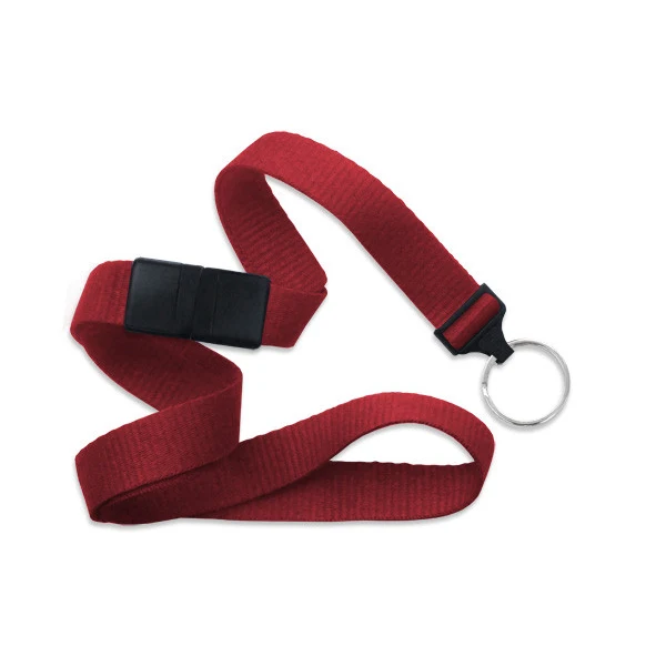 5/8" Blank Breakaway Lanyard w/Split Ring (Red) 1