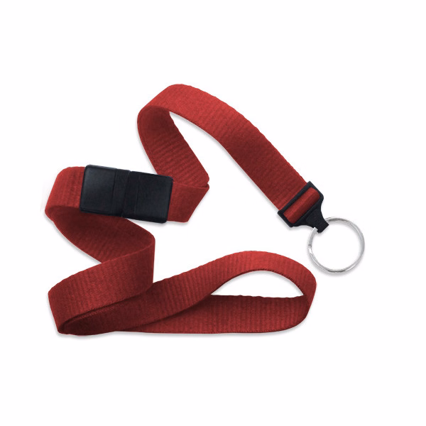 5/8" Blank Breakaway Lanyard w/Split Ring (Red)