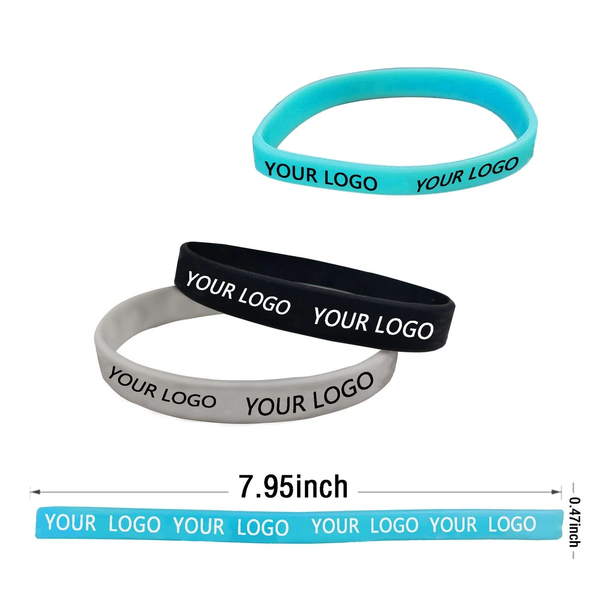 MOQ 20 PCS Personalized Rubber Bracelets 1