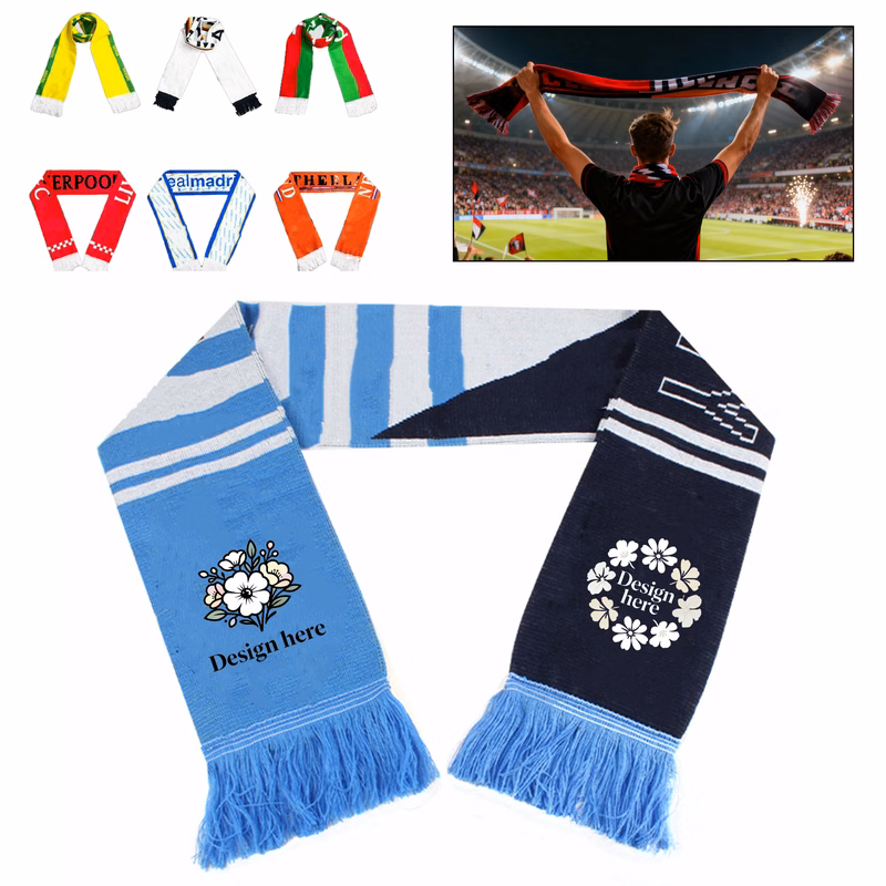 MOQ50 Personalized Stadium Scarf with Full Color Print
