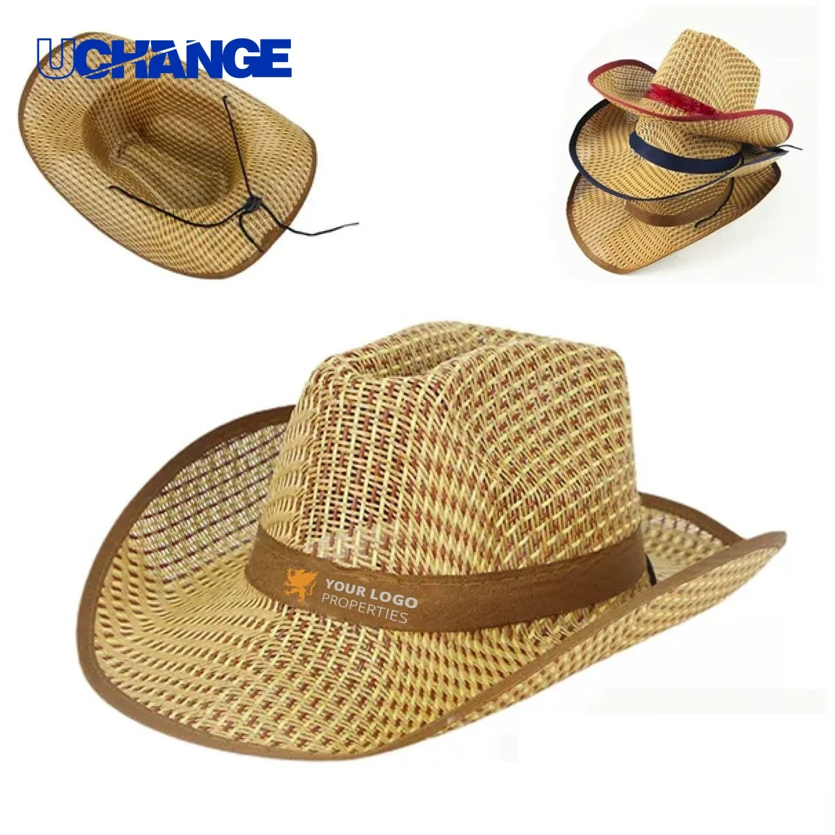 Western Straw Cowboy Hat for Sun Protection 1