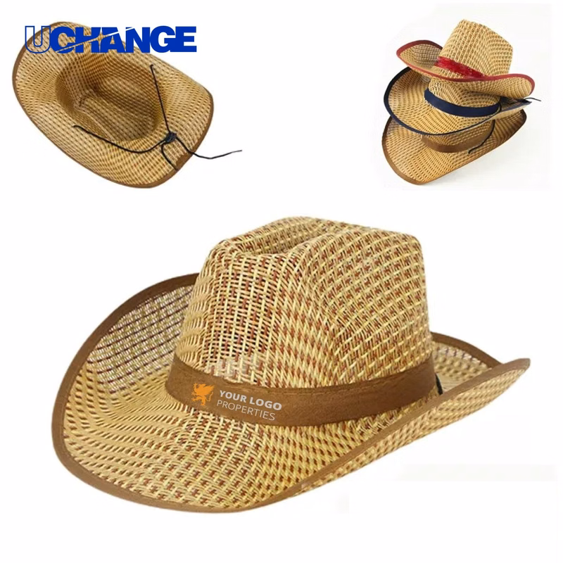 Western Straw Cowboy Hat for Sun Protection