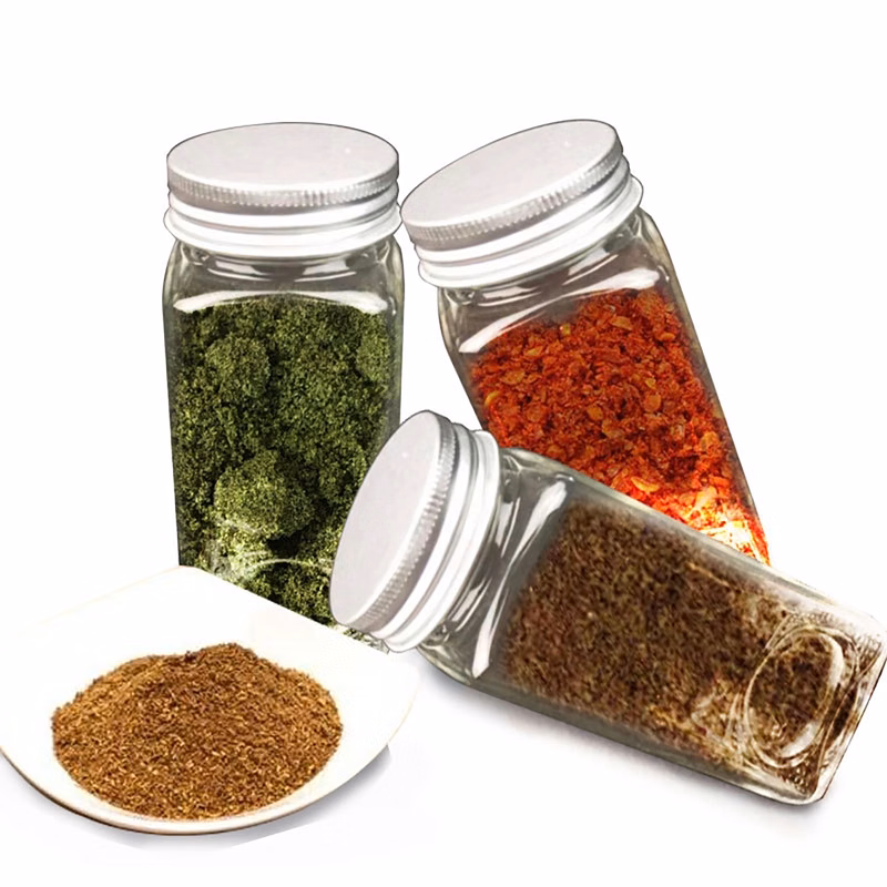 Spice Jars- Set Of 12 Glass Bottles