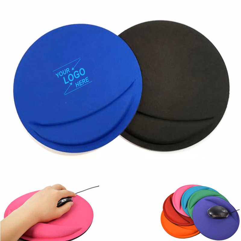 Round Shaped Mouse Pad w/Wrist Rest