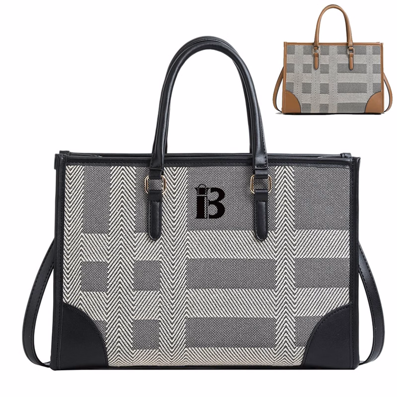 Canvas Tote Bag Large Capacity Twill Clash Color