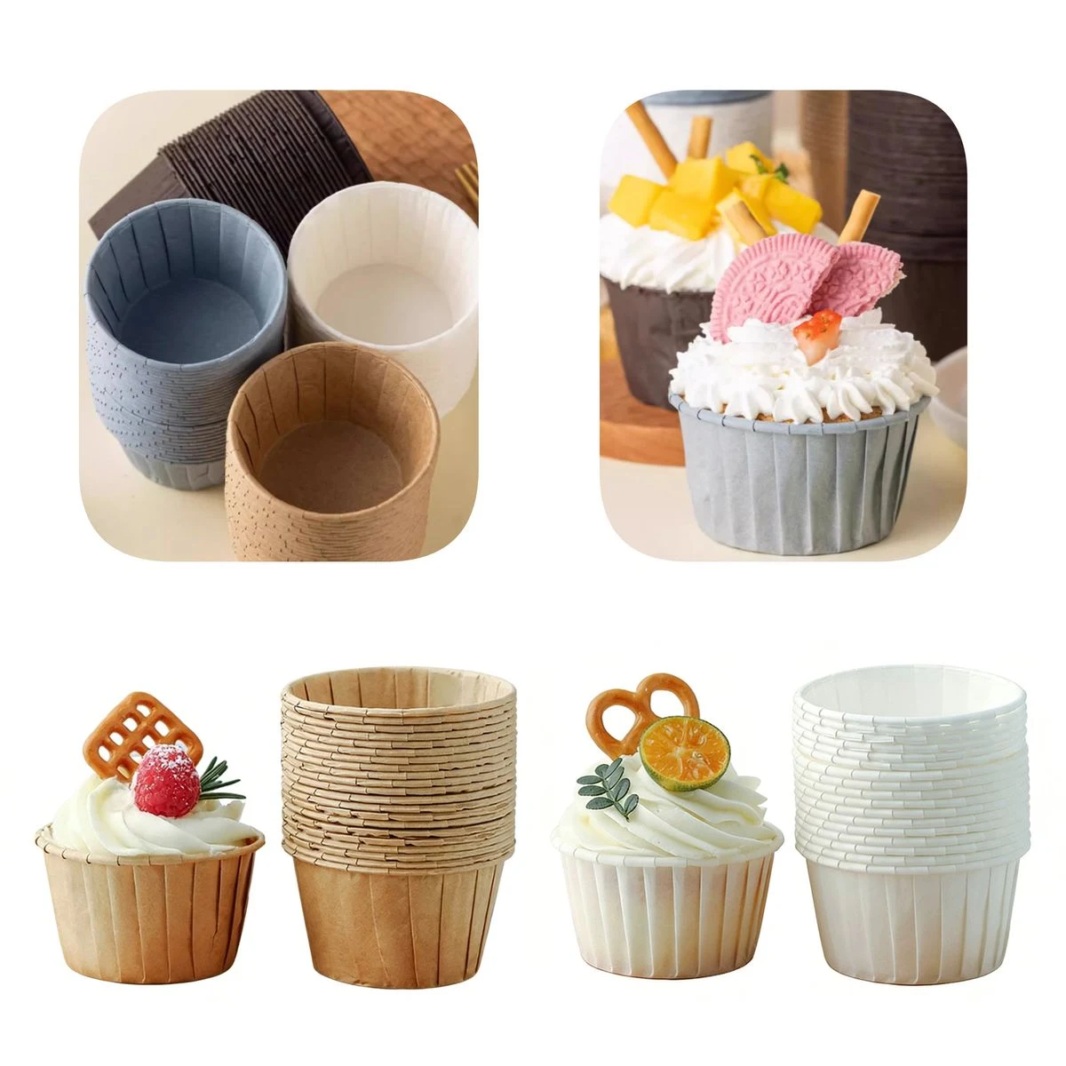 Disposable Muffin Cups with Ruffled 1