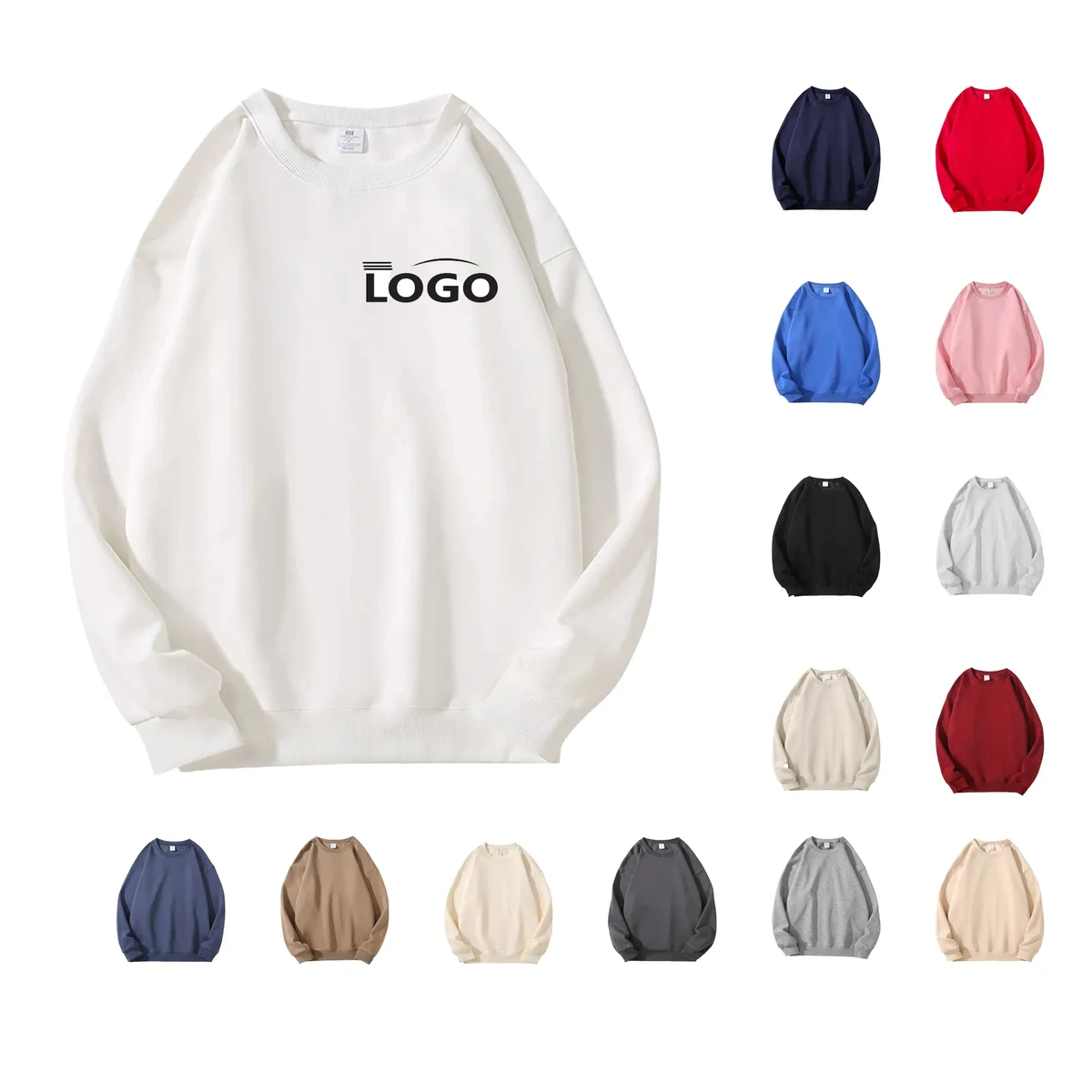 Sweatshirt MOQ 20PCS, custom hoodie or sweatshirt with logo imprint 1