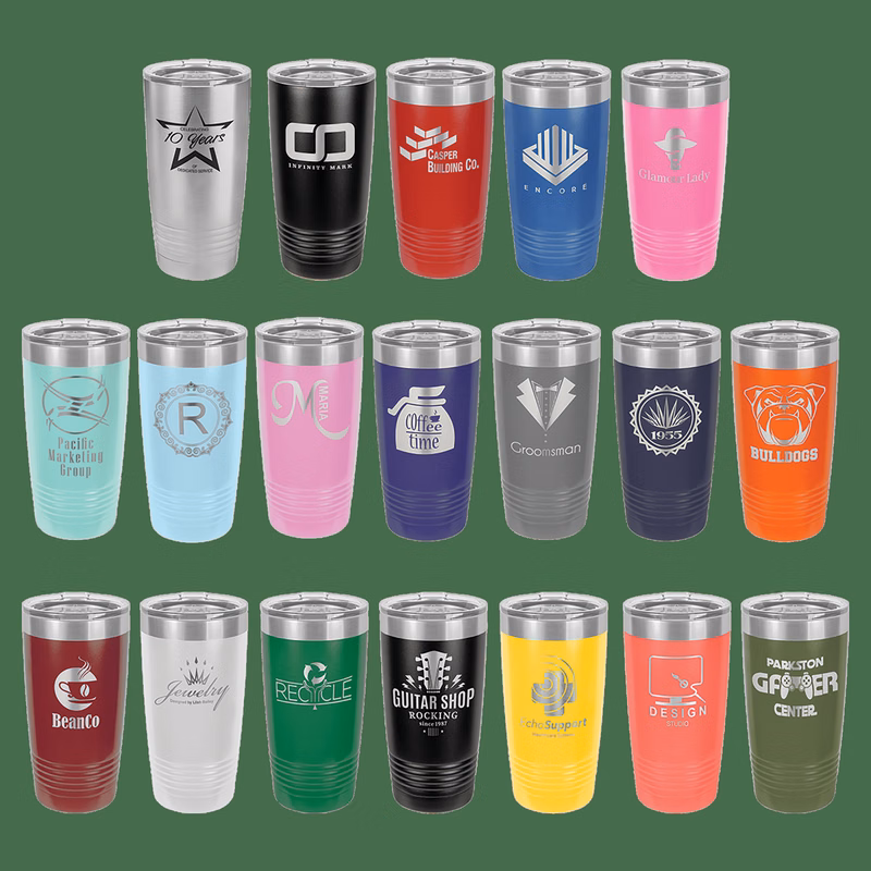 Polar Camel 20 oz. Ringneck Vacuum Insulated Tumbler w/Clear Lid