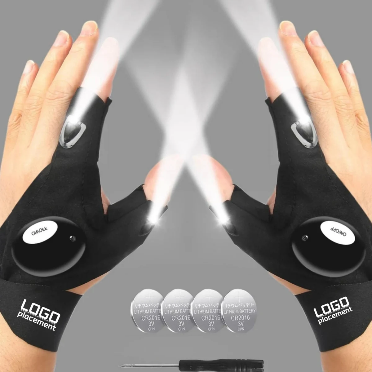 LED-Lit Fingerless Gloves -Hands-Free Lighting For Repairs 1