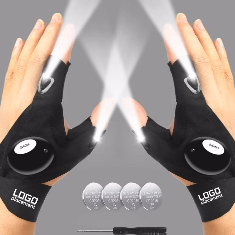LED-Lit Fingerless Gloves -Hands-Free Lighting For Repairs