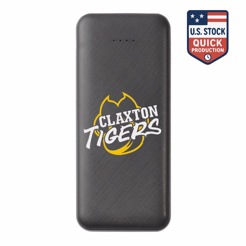 Slim Textured Power Bank with Multiple Ports